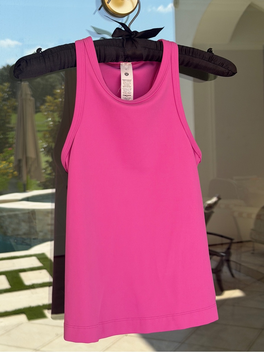 Lululemon Hot Pink Align Waist Length Racerback Tank - size 2
